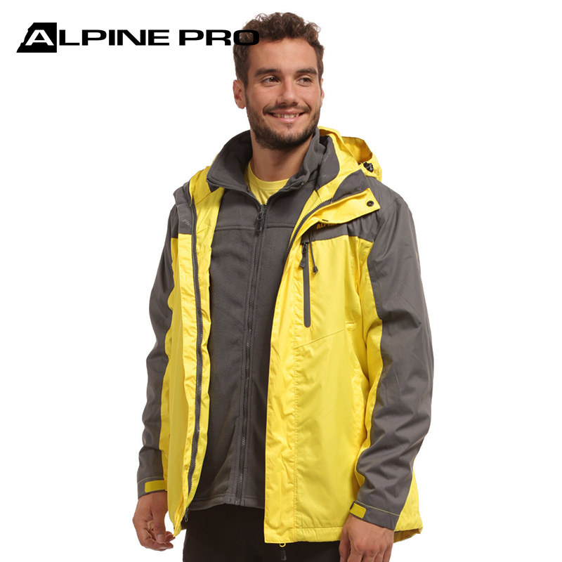 Alpinne AlpinePro men's three-in-one submachine clothing two sets of warm and thickened mountaineering MJCB707