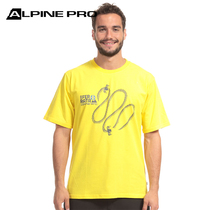 Alpine mens mens short sleeves Summer half sleeves Compassionate Pure Cotton Round Collar Teenagers Print T Fashion Blouse