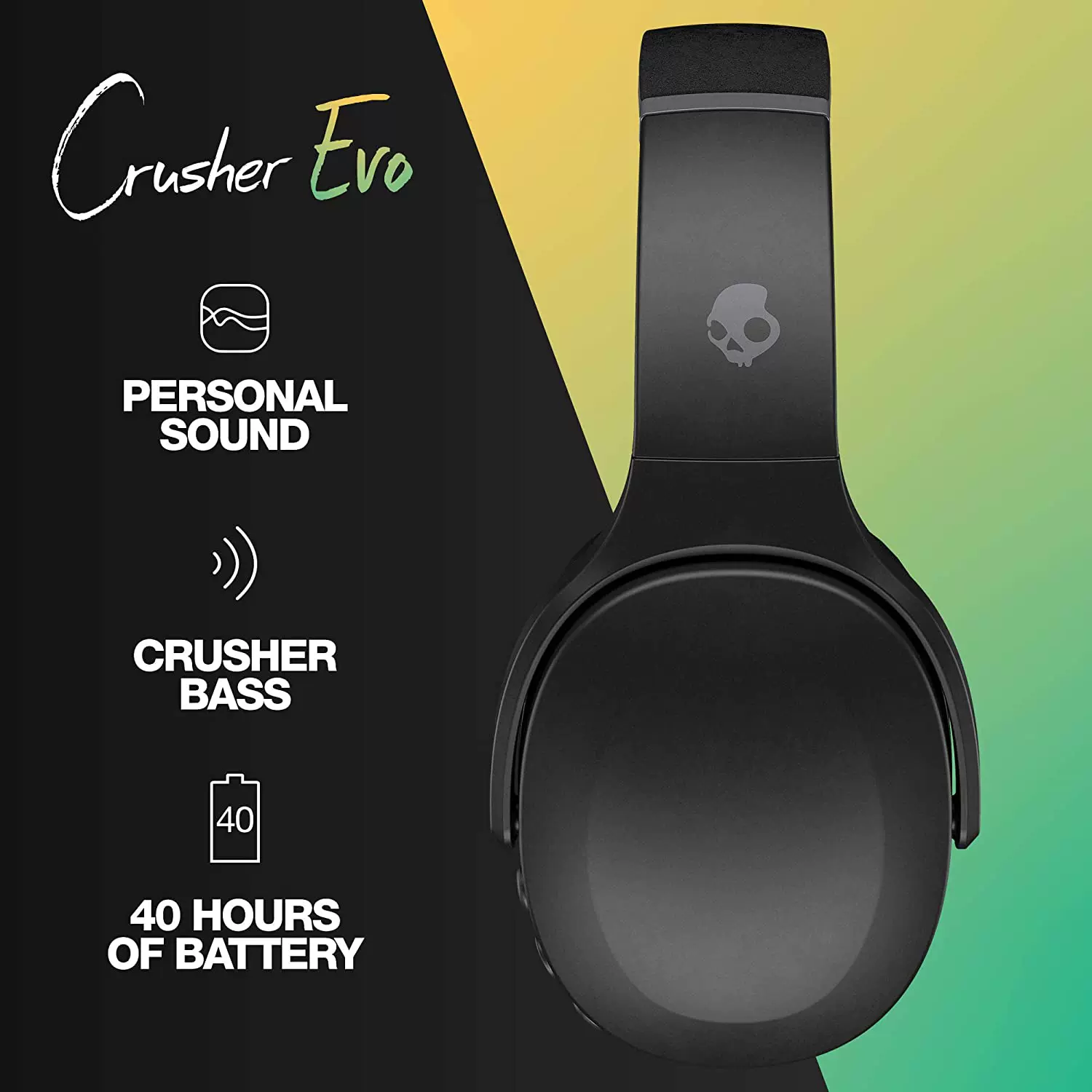 Skullcandy Crusher Evo Katie Беспроводная Bluetooth гарнитура с микрофоном Новинка