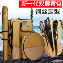 Double Layer Wear Fishing Bag Fishing Gear Bag Multifunction Containing Bag Fishing Chair Bag Double Shoulder Bag Thickened Waterproof Handbag