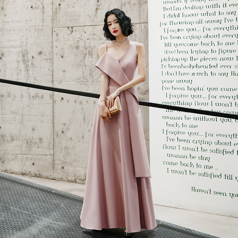 Elegant Evening Dress for Women 2025 New Model for Annual Party Banquet Simple and Elegant Socialite Birthday Party Long Dress