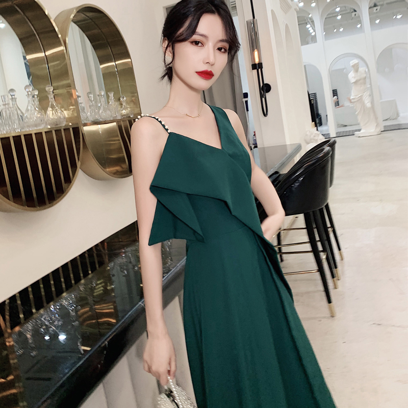 Evening Dress for Women 2025 New Style Banquet Elegant Dress Can Be Worn Casually Socialite Birthday Party Green Dress Evening Dress for Women 2025 New Style Banquet Elegant Dress Can Be Worn Casually Socialite Birthday Party Green Dress