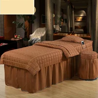 Chăn bông duy nhất tại nhà thẩm mỹ viện massage vật lý trị liệu massage rửa giường bìa giỏ hàng moxib Fir làm đẹp giường đặt bốn mảnh khăn trải giường spa cao cấp