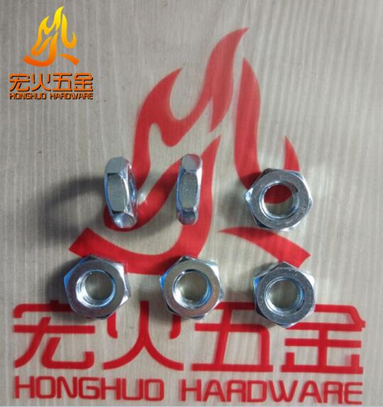 Carbon steel and white zinc UNI5589 Hexagonal Head thin nut M8 M10 M12 Italian standard thin nut galvanized