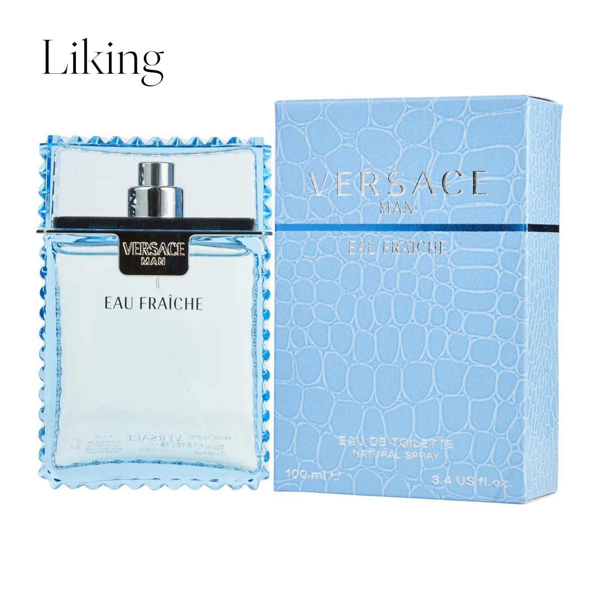 Gianni Versace男士用Eau Fraiche淡香水喷雾3.3盎司