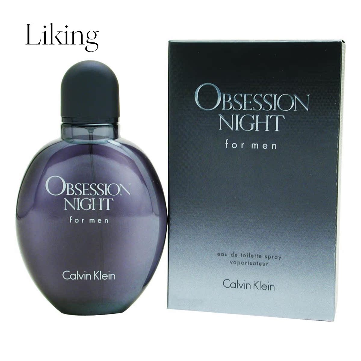 Calvin Klein男士用魅力Obsession Night淡香水喷雾4盎司