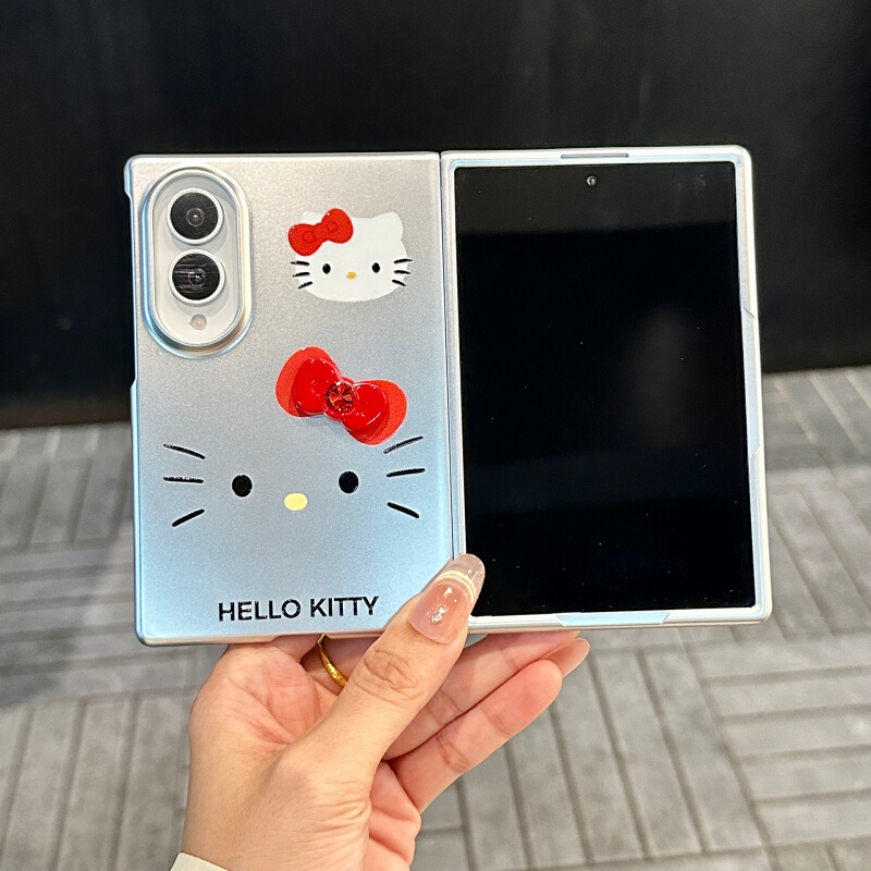 Big Face Kitty Is Suitable for Samsung Galaxy Z Fold8 Phone Case, Foldable Screen Z Fold8 Double-Sided Protective Cover, Cute Cartoon Z Fold8 Anti-Drop Case, Electroplated Silver Paint Z Fold8 Creative Flip Cover Big Face Kitty Is Suitable for Samsung Galaxy Z Fold8 Phone Case, Foldable Screen Z Fold8 Double-Sided Protective Cover, Cute Cartoon Z Fold8 Anti-Drop Case, Electroplated Silver Paint Z Fold8 Creative Flip Cover