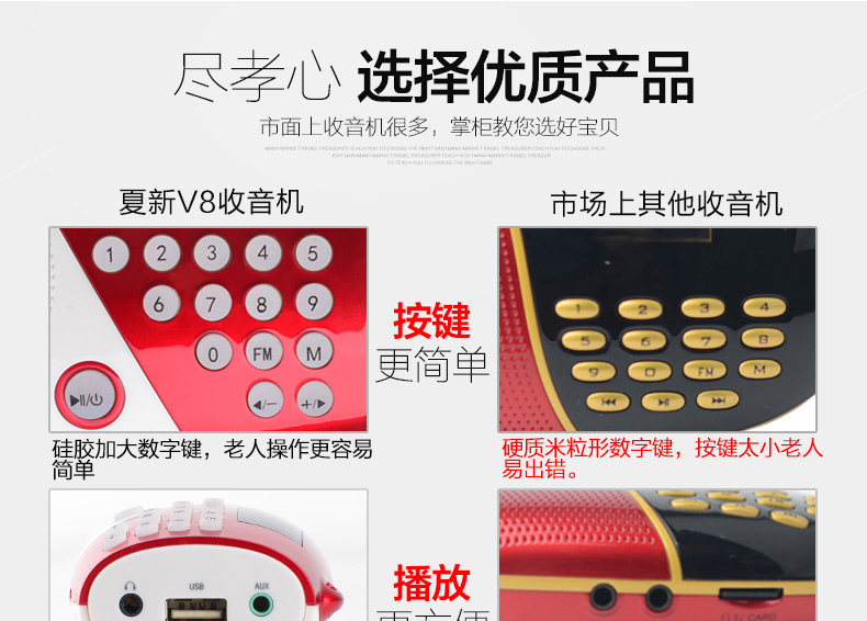 Amoi / Amoi radio cũ walkman xách tay sạc thẻ máy nghe nhạc kể chuyện nhỏ - Máy nghe nhạc mp3 