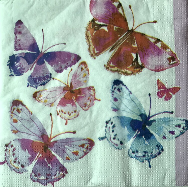 Tuantuan round handmade diy Butterfly Valley Bart napkin 4052 collage printing 33*33 cm 1 sheet