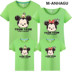 Disney gia đình ba hoặc bốn tay ngắn cho phụ huynh-con tải hè 2018 áo thun cotton mới cho gia đình mẹ và phụ nữ áo form rộng cho cả gia đình Trang phục dành cho cha mẹ và con