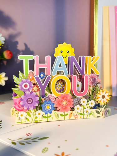 Открытка, трехмерные карточки для друга, 2023, подарок на день рождения, букет, 3D