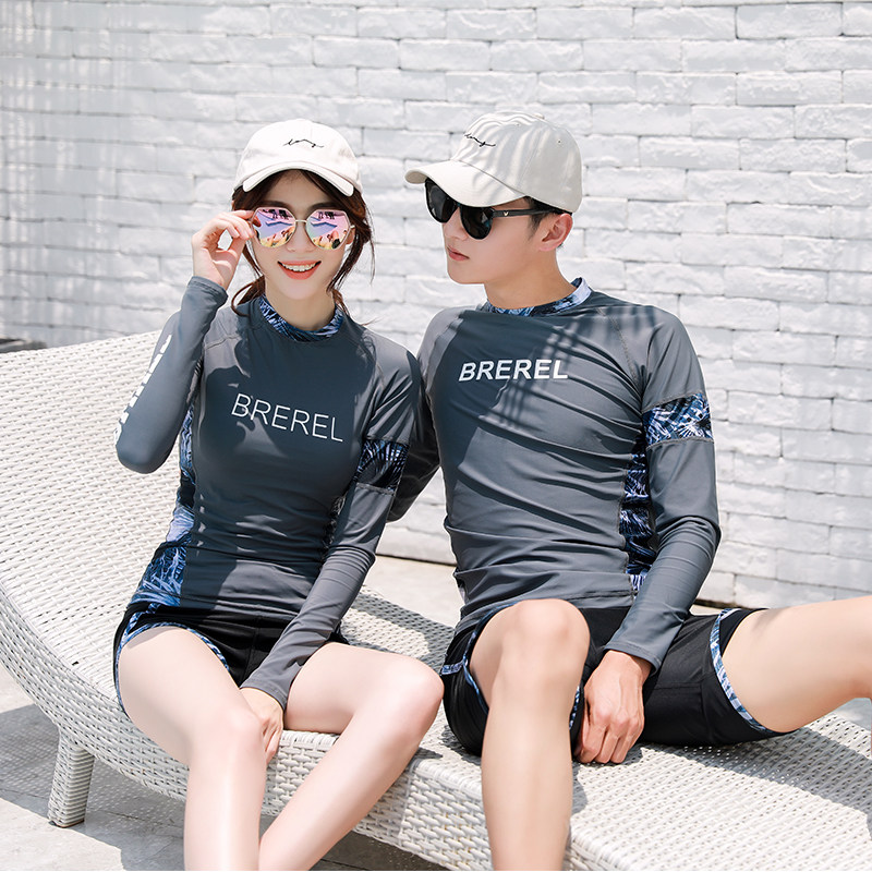 Korean diving suit men's and women's split sunscreen long-sleeved swimsuit quick-drying and thin surfing snorkeling diving suit couple suit