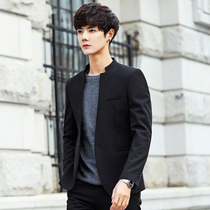 Mens suit suit Tunic slim Korean version of the trend handsome youth stand-up collar casual small suit jacket top