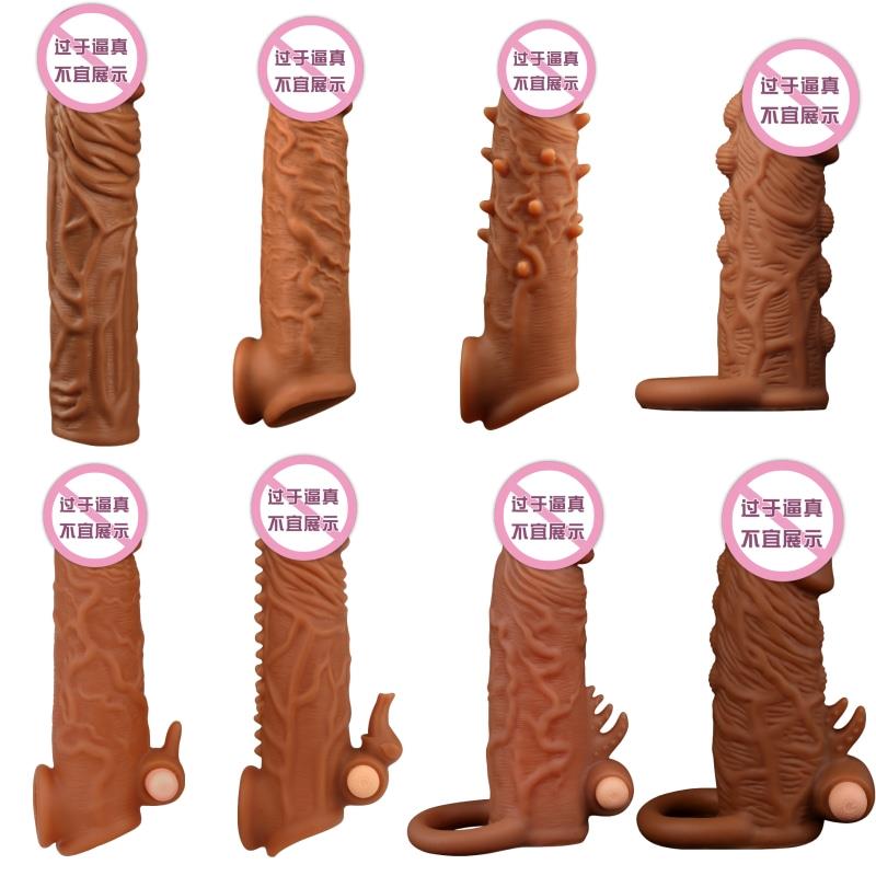 Wolf braces jj penis sleeve liquid silicone thickened special-shaped barbed lock essence durable thick long male sex toys