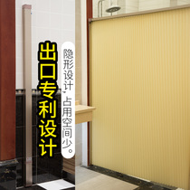 Invisible shower curtain set no holes in winter bath insulation shower curtain bathroom waterproof partition curtain room hanging curtain