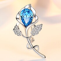 High-end brooch female Japanese and Korean simple Tulip fashion suit corsage light luxury Teachers Day gift gift packaging