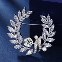 High-end brooch women simple fashion light luxury natural freshwater pearl corsage amethyst suit Teachers Day gift