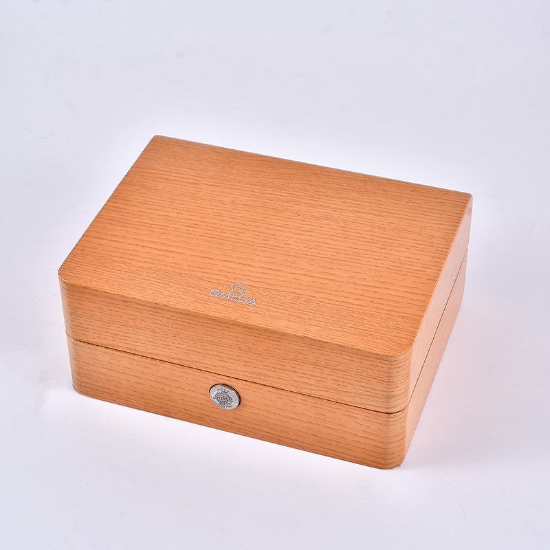 Omega Watch Box Counter Box Omega Seamaster Constellation Butterfly Pine Wood Original Packaging Gift Storage Box