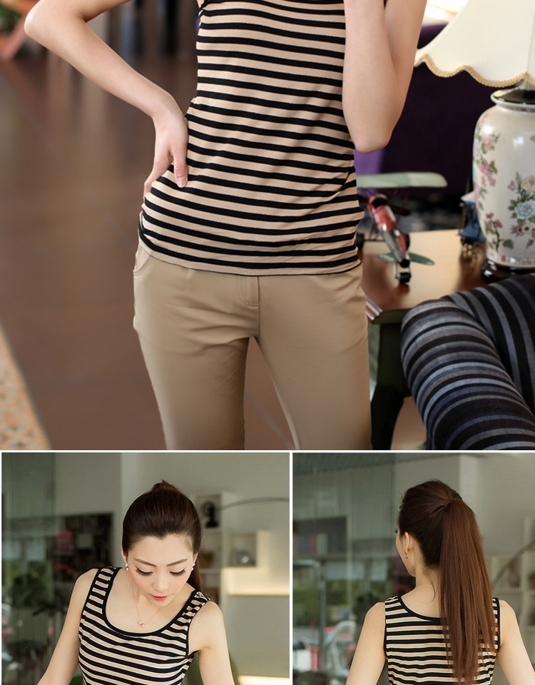 Cộng với phân bón XL quai áo sọc nữ mùa đông cộng với nhung dày cotton ngắn đoạn áo ấm đáy ấm thời trang nữ
