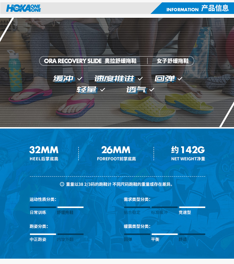 Giày của HOKA ONE ONE Giày nữ Ora Recovery Trượt thể thao giải trí làm dịu đôi dép đế dày dép adidas alphabounce