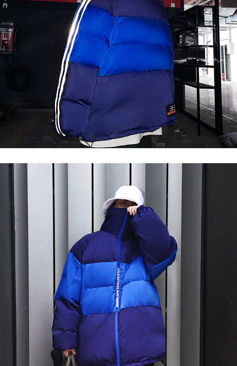 Freamve bên ngoài lạnh xuống áo khoác cotton hà mã hip hop thủy triều nam và nữ cặp vợ chồng với bộ đồ cotton giản dị áo the north face