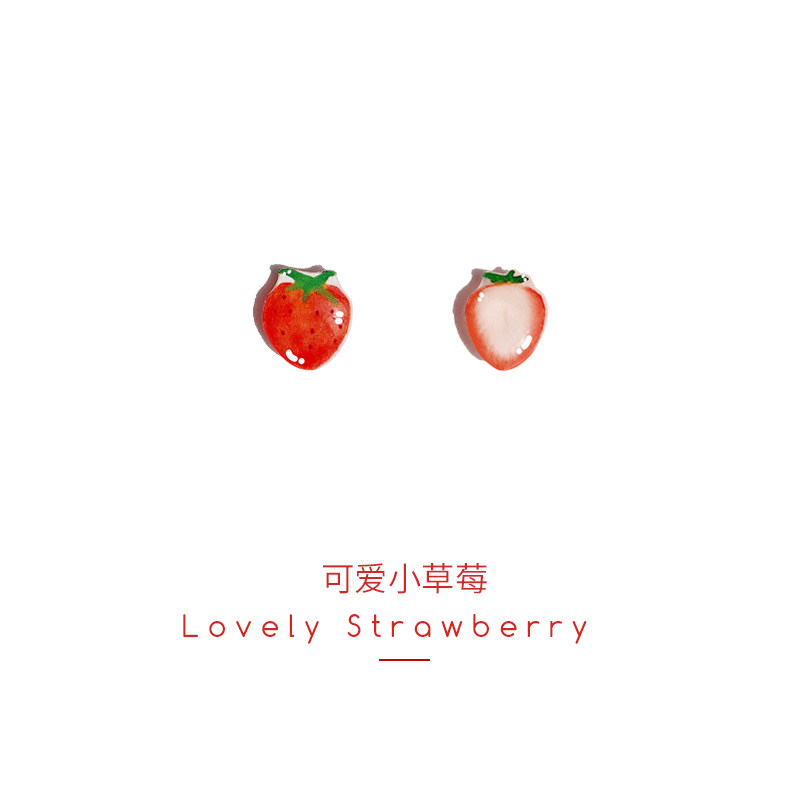 Cute Strawberry Ear Clip 2021 New Tide Aural Ear Bone Clips Women's Day Girl Summer Style Magnet Ear Accessories