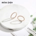 MISS JOJO Phiên bản Nhật Bản và Hàn Quốc của vòng xoắn khớp nối vòng đuôi tốt mạ vàng hồng 18K vàng nhỏ phụ nữ nhẫn - Nhẫn nhẫn đôi pnj Nhẫn