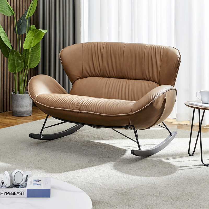 Moon Shadow Rocking Chair Deck Chair Adults Double Rocking Chair Light Lavish Living-room Balcony Casual Chair Sloth Sofa Rocking Chair Home