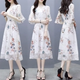 Шифоновое платье, летняя одежда, приталенный корсет, длинная юбка, коллекция 2022