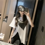 Летняя ретро длинная сексуальная футболка с коротким рукавом, сезон 2021, средней длины