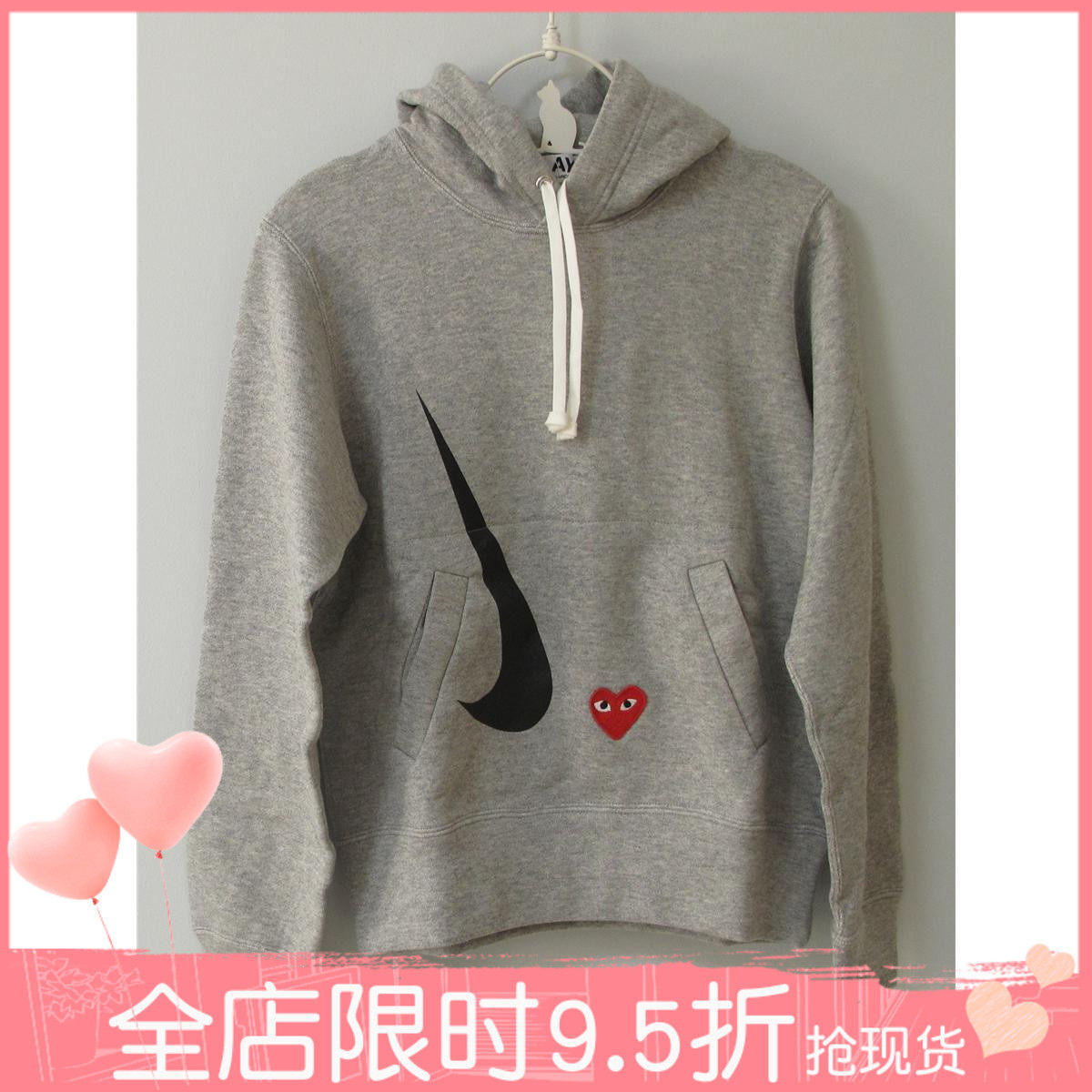 Japan Nippon Kawakubu Ling Jiu Ling CDG PLAY Nike NIKE joint head casual blouse lovers' Beijing spot