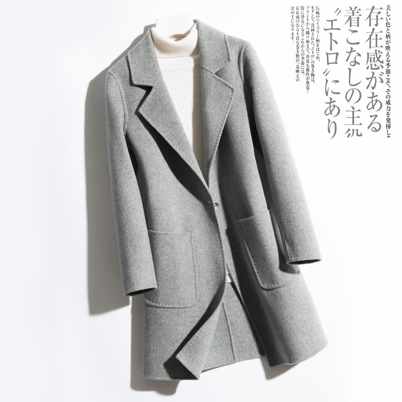 Chống mùa xúc tiến 18 hai mặt cashmere áo lỏng áo len áo len Hàn Quốc phiên bản của nữ phù hợp với cổ áo phần dài
