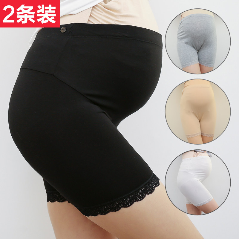 Pregnant women's safety pants Anti-light summer flat corner belly large size summer thin leggings shorts women's pregnant summer clothes