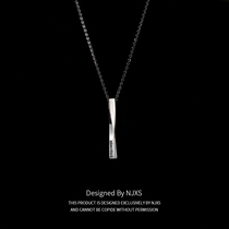 Sterling Silver Necklace Male Tide Brand Joker Hip Hop neck chain Mens niche jewelry simple pendant birthday gift for boyfriend