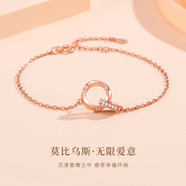 Mobius ring sterling silver bracelet female summer minimalist ins niche design feel accessories 2021 New Mori series