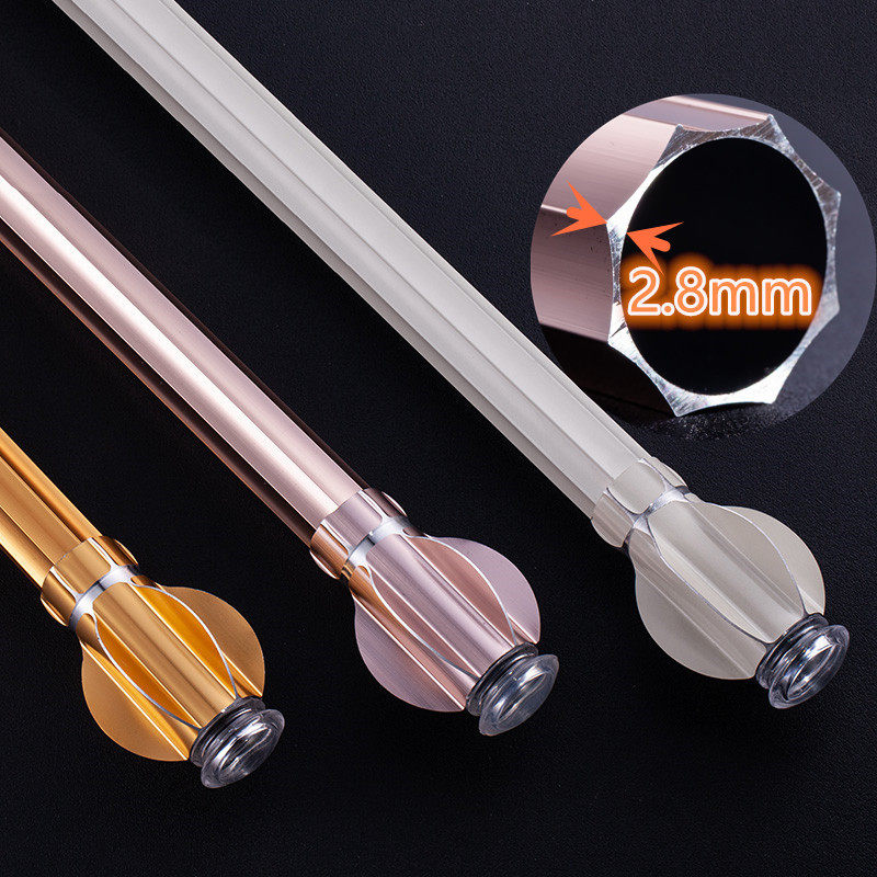 Customizable Roman Rod thickened aluminum alloy curtain rod single rod double rod curtain finished bracket accessories silent track