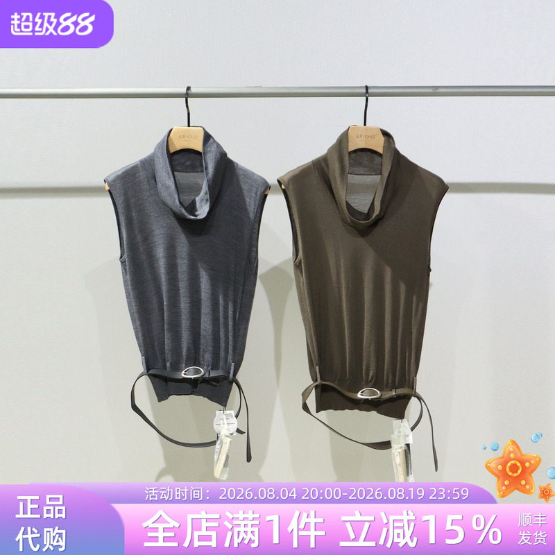 Arioseyears 2026 Autumn Sleeveless Turtleneck Pullover Sweater Br803159/Br803302