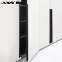 Black door drawer cabinet Wardrobe Hidden slotted embedded handle Custom door handle Invisible handle Extended