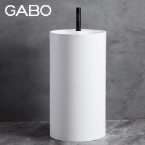 View Boo GABO column basin modern minimalist cylindrical washbasin integrated floor-type artificial stone surface basin 10201