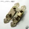 Chinese pure copper buckle lock door buckle Cabinet door straight handle door bolt All Copper Old-fashioned wooden door padlock All copper
