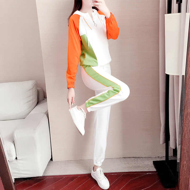 Casual Sports Suit Women Spring Autumn 2022 New Fashion Loose Foreign Pie Age Net Red Soft Girl Clothing Two Sets