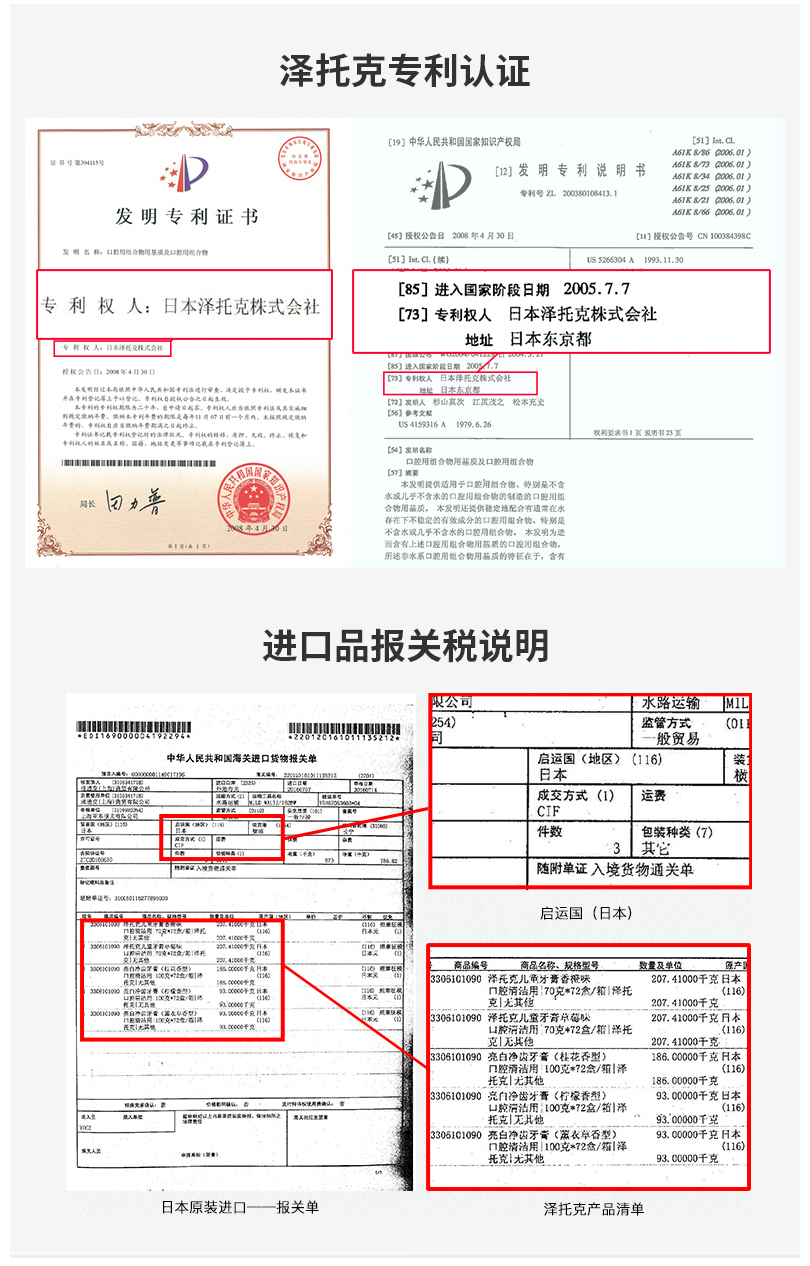 日本原装进口 泽托克 无水抗过敏美白牙膏 100g*2支 图6