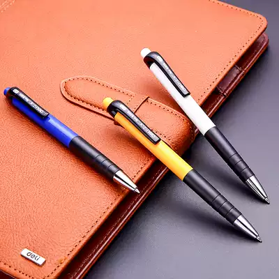 Del Oil Ballpoint Pen Ball Pen Oil Pen Ball Pen Ball Pen Pen Blue Smooth 0 7mm Automatic Spring Press Press Press Type Student Business Office Wholesale