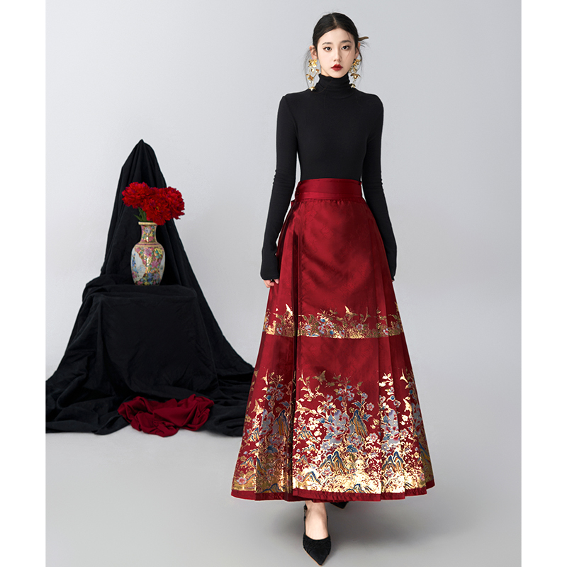 Wedding Hanfu for Women, New Chinese-Style Suit, Mamian Skirt Daily Wear, 2026 New Model, National Style, High-End Red Engagement Toast Dress