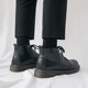 男士真皮马丁靴中帮英伦风增高黑色高帮皮鞋百搭夏季厚底工装靴子