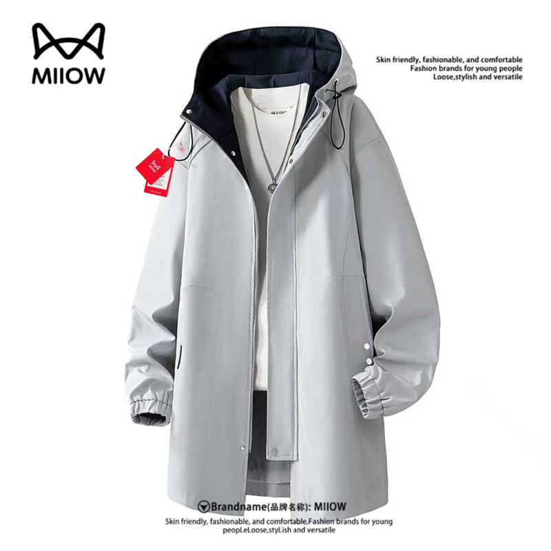Wearable 145kg / Catman Spring and Autumn Men's Mid-Length Single-Breasted Hooded Trench Coat Loose Casual Plus Size British Style Jacket Wearable 145kg / Catman Spring and Autumn Men's Mid-Length Single-Breasted Hooded Trench Coat Loose Casual Plus Size British Style Jacket