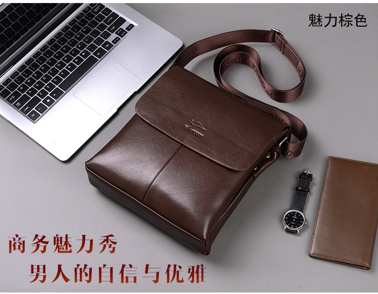 Kangaroo của Nam Giới Túi Vai Túi Messenger Túi Lật Túi Giản Dị Dọc Túi Da Mềm Mại của Nam Giới Ba Lô Kinh Doanh Vali balo gucci
