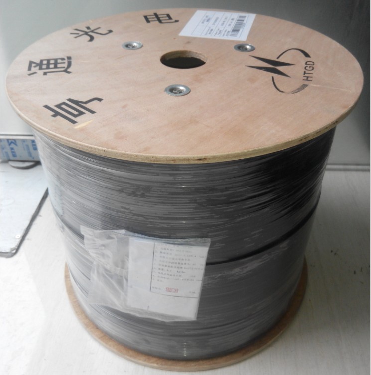 Jiangsu Hentong Self-Acceptance Outdoor Single Mode Leather Line Optical Fiber Line 1 Core Butterfly 3 Steel Wire FTTH Fiber to the household