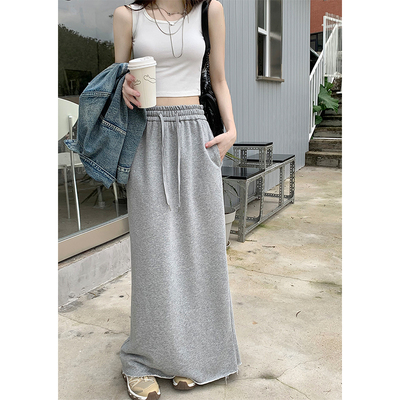 taobao agent Long summer fitted long skirt, plus size, high waist, A-line