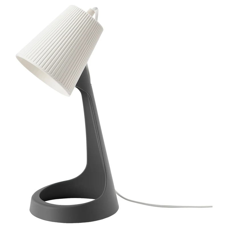 Ikea Svalert Work Desk Lamp Plastic Plug-In Dormitory Bedroom Reading Study Bedside Nordic Style